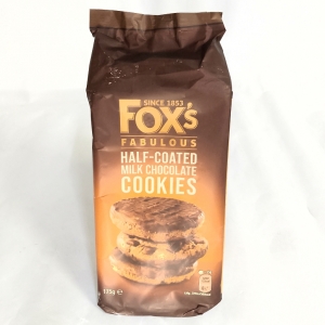 175g Fox half coated milk chocolate cookies